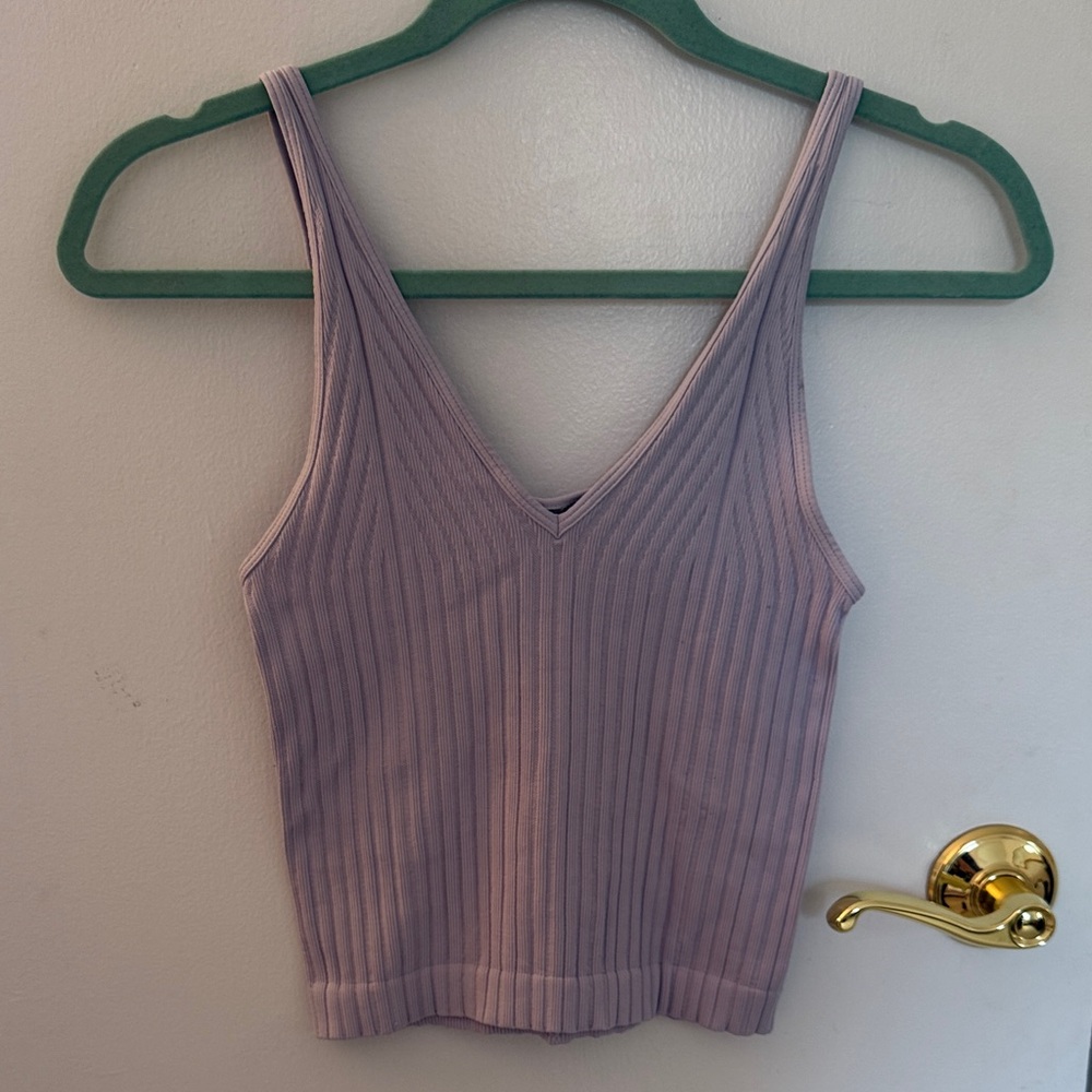 Nikibiki Lilac Ribbed Tank Top